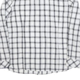 TOMMY HILFIGER Womens White & Black Check Shirt L Casual Cotton Blend Long