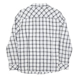 TOMMY HILFIGER Womens White & Black Check Shirt L Casual Cotton Blend Long