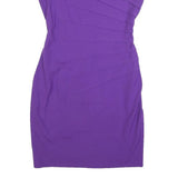 CALVIN KLEIN Womens Purple Sleeveless Bodycon Dress Polyester Blend M Elegant