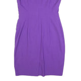 CALVIN KLEIN Womens Purple Sleeveless Bodycon Dress Polyester Blend M Elegant