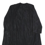 Womens Black Button Polyester Blend Classic Jacket L Plain Button Closure