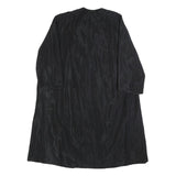 Womens Black Button Polyester Blend Classic Jacket L Plain Button Closure