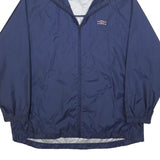 UMBRO Mens Navy Blue Hooded Zip Up Polyester Jacket 2XL Sportswear Light