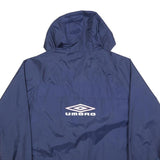 UMBRO Mens Navy Blue Hooded Zip Up Polyester Jacket 2XL Sportswear Light