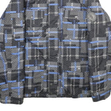 CUTTING EDGE Mens Black & Blue Jacket XL Polyester Checked Zip Casual Outerwear
