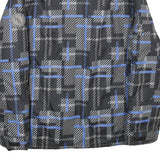 CUTTING EDGE Mens Black & Blue Jacket XL Polyester Checked Zip Casual Outerwear