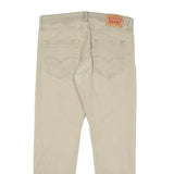 LEVI'S Mens Beige Regular Fit Straight Denim Jeans W33 L28 Cotton Blend Zip