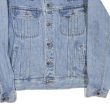 LEE Mens Blue Denim Jacket XL Cotton Blend Button Plain Classic Worker Style