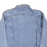 LEE Mens Blue Denim Jacket XL Cotton Blend Button Plain Classic Worker Style