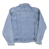 LEE Mens Blue Denim Jacket XL Cotton Blend Button Plain Classic Worker Style