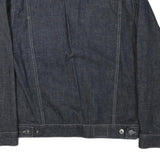 RIVER ISLAND Mens Blue Denim Jacket M Cotton Blend Button Closure Classic Fit