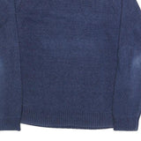 LEVI'S Mens Blue Plain Cotton Crew Neck Basic Knit Jumper M Casual Wear
