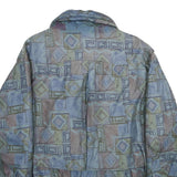 YOUR SIXTH SENSE Womens Blue Green Geometric Zip Jacket UK 18 Casual Lightweight
