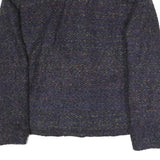 SAG HARBOUR Womens Blue Coach Jacket UK 6 Polyester Blend Woven Plain Classic