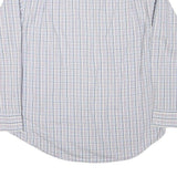 NAUTICA Mens White & Blue Check Shirt L Classic Cotton Blend Lightweight