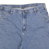 Mens Blue Denim Cotton Blend Casual Shorts L W36 Classic Fit Workwear