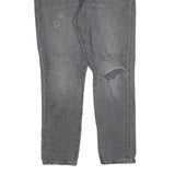 LEVI'S 501S Mens Jeans Black Slim Straight Denim Medium W32 L28 Distressed