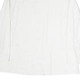 WENET Mens White Cotton Regular Fit Shirt M Casual Long Sleeve Button Closure