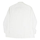 WENET Mens White Cotton Regular Fit Shirt M Casual Long Sleeve Button Closure