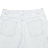 GLORIA VANDERBILT Womens White Denim Cargo Shorts UK 14 W32 Cotton Casual