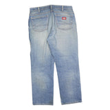 DICKIES Mens Relaxed Light Blue Denim Jeans W34 L30 Cotton Blend Zip Pocket