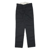 DICKIES Mens Cotton Blend Black Slim Tapered Trousers W27 L30 Workwear Durable