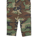 Mens Camouflage Cotton Blend Regular Fit Cargo Trousers W33 L30 Utility Style
