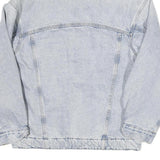LEVI'S Womens Blue White Sherpa Collar Denim Jacket XS Cotton Blend Button