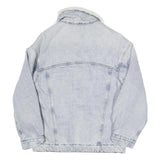 LEVI'S Womens Blue White Sherpa Collar Denim Jacket XS Cotton Blend Button