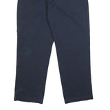 DICKIES Mens Cotton Blend Navy Regular Straight Trousers W36 L28 Workwear Casual