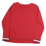 TOMMY HILFIGER Mens Red Crew Neck L Hilfiger Logo Sweatshirt Cotton Casual