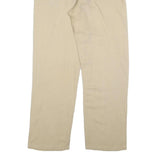 CORTIGIANI Mens Relaxed Beige Trousers W32 L30 Zip Closure Loose Fit Casual