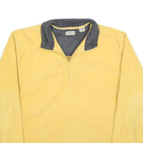 IZOD Mens Yellow & Grey Colourblock Pullover Plain Crew Neck Jumper M Casual