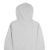 CHAMPION Womens Grey Hoodie S Cotton Blend Pullover Striped Cuffs