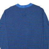 TOMMY HILFIGER Womens Blue & Black Patterned Jumper V-Neck Basic Knit L