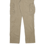WRANGLER Mens Regular Beige Cotton Blend Regular Tapered Trousers W34 L31 Cargo