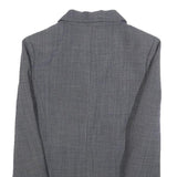 HOBBS LONDON Womens Grey Wool Blend Tailored Jacket UK 8 Plain Button Closure