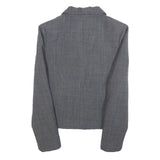 HOBBS LONDON Womens Grey Wool Blend Tailored Jacket UK 8 Plain Button Closure