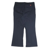 DICKIES Womens Polyester Blend Navy Blue Regular Fit Straight Leg Trousers W38