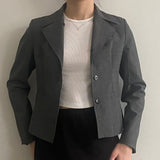 Mexx Blazer - Small Grey Cotton Blend