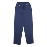 NORTH SAILS Womens Cotton Navy Blue Regular Fit Straight Leg Trousers W26 L34