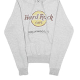 HARD ROCK CAFE Womens Grey Hoodie XS Hard Rock Hollywood Pullover Cotton Blend