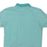 NAUTICA Womens Green & White Striped Short Sleeve Polo Shirt S Slim Fit