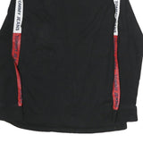 TOMMY JEANS Mens Black Crew Neck Long Sleeve T-Shirt S Logo Stripe