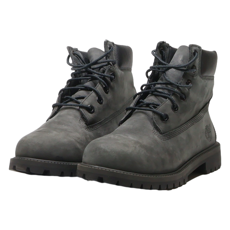 TIMBERLAND Lace-Up Boots Grey Leather Womens UK 5.5