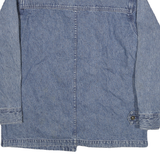 CHRISTOPHER BANKS Womens Blue Denim Jacket L Cotton Button Front Classic Fit