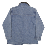 CHRISTOPHER BANKS Womens Blue Denim Jacket L Cotton Button Front Classic Fit