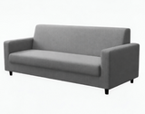 Anyseat 3-Seater Sofa Cover – Plain Gray Style Slipcover for Living Room Chair Protection