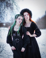 Bishop Sleeve Maxi Dress (Reversible)