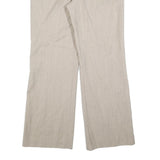 AMALFI Womens Wool Beige Relaxed Wide-Leg Trousers W30 L32 Classic Style Zip